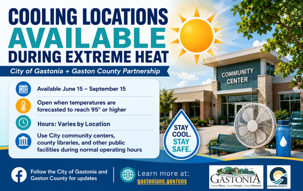 Flyer stating cooling stations available with details